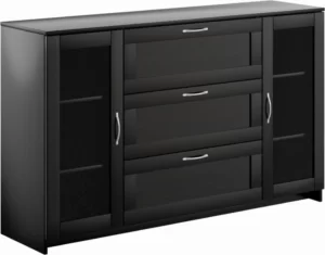 Goodluck tumba dlinnaya s dvumya steklyannymi dver mi i tremya yashchikami gud lakk sirius goodluck 2 02 03 370 5 3