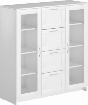 Goodluck tumba s dvumya steklyannymi dver mi i chetyr mya yashchikami gud lakk sirius goodluck 2 02 03 400 1 0