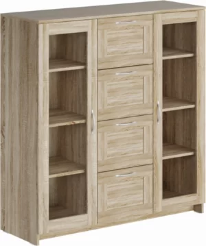 Goodluck tumba s dvumya steklyannymi dver mi i chetyr mya yashchikami gud lakk sirius goodluck 2 02 03 400 3 3