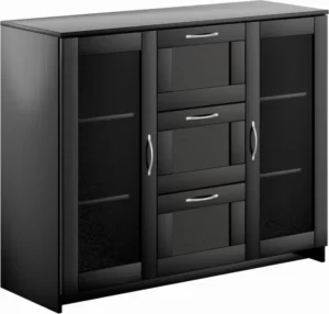 Goodluck tumba s dvumya steklyannymi dver mi i tremya yashchikami gud lakk sirius goodluck 2 02 03 380 5 3