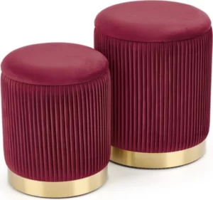 Halmar komplekt monty 2 pufa 2 v ch monty pufa bordowy 0