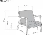 Halmar kreslo milano 1s 2 v pl milano 1s fot bezowy 24
