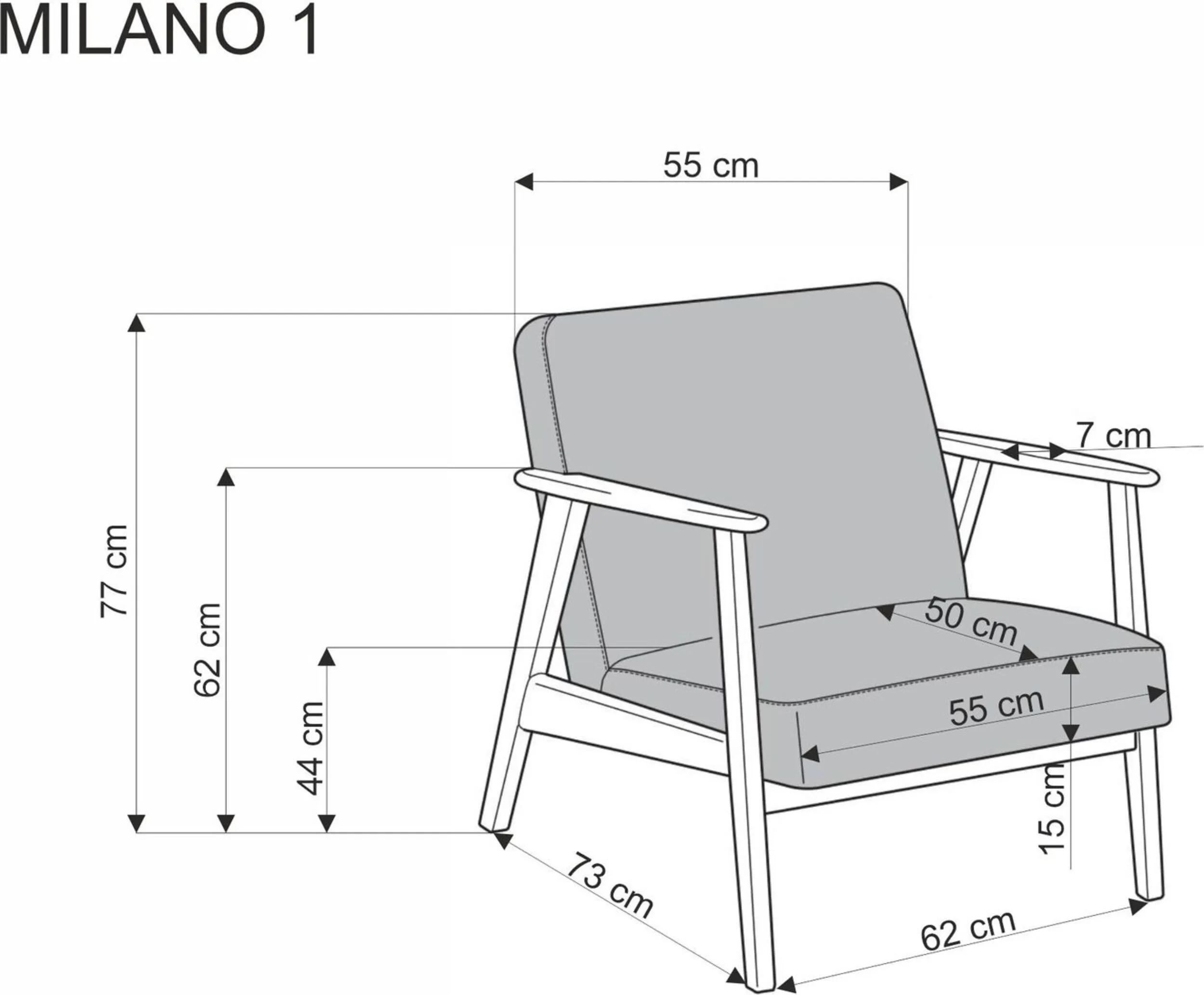 Halmar kreslo milano 1s 2 v pl milano 1s fot bezowy 24