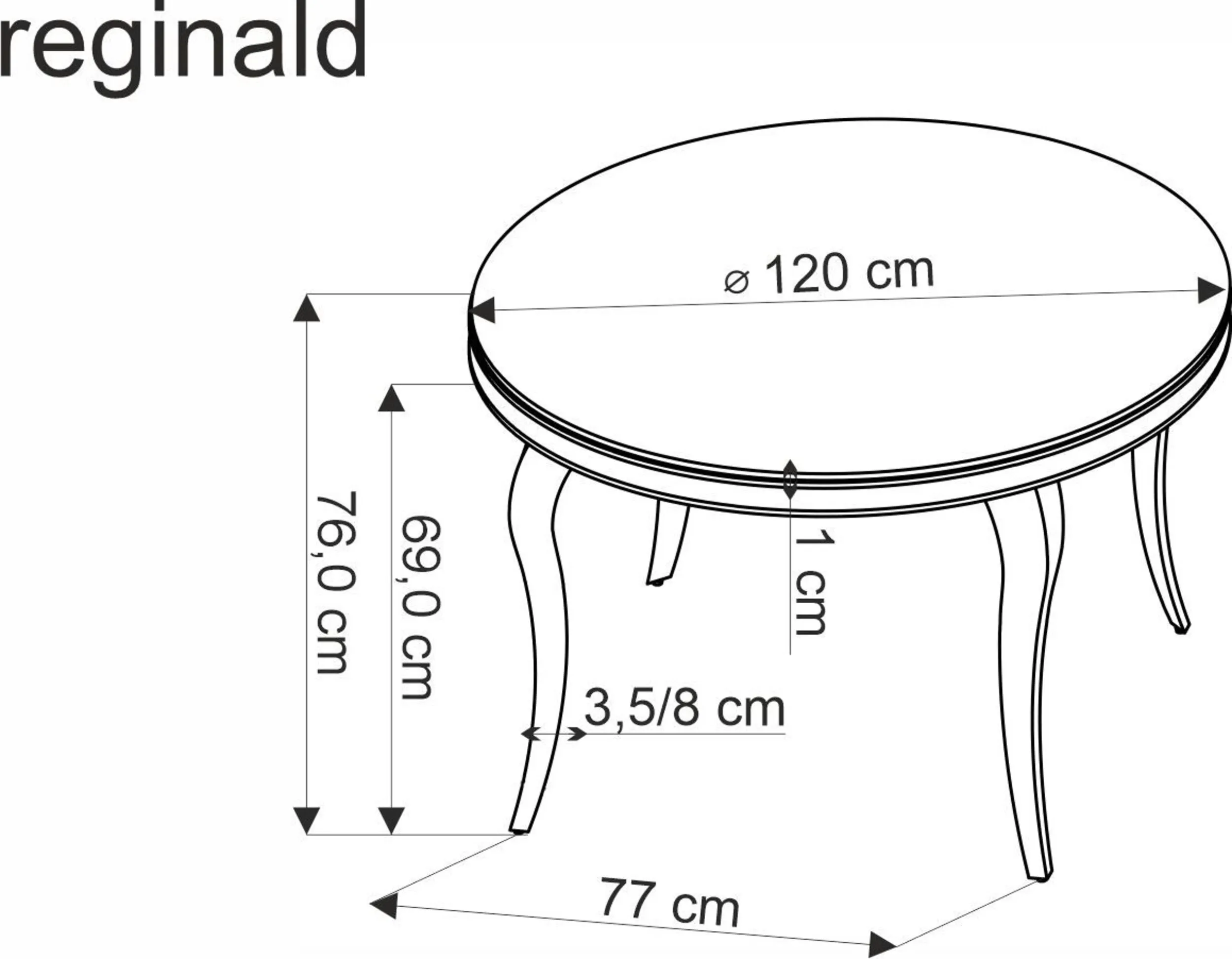 Halmar stol obedennyy reginald 120 2 v ch reginald st 14