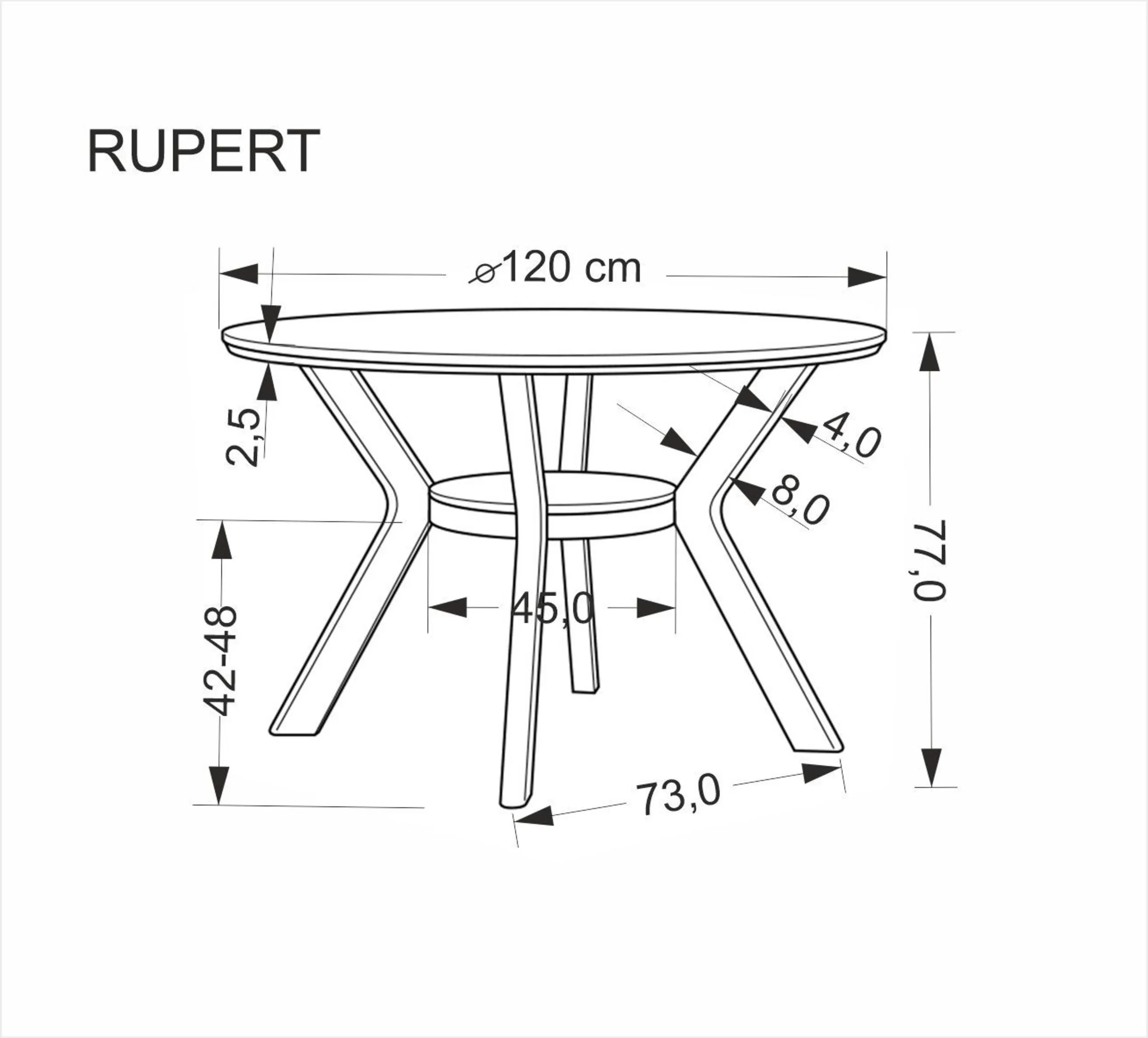 Halmar stol obedennyy rupert 120 2 v ch rupert st 11