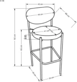 Halmar stul barnyy h 108 2 v ch h 108 popielaty 11