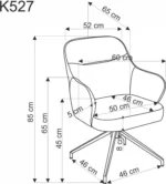 Halmar stul kukhonnyy k527 2 v ch k 527 kr brazowy 15