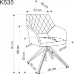 Halmar stul kukhonnyy k535 2 v ch k 535 kr popielaty 15