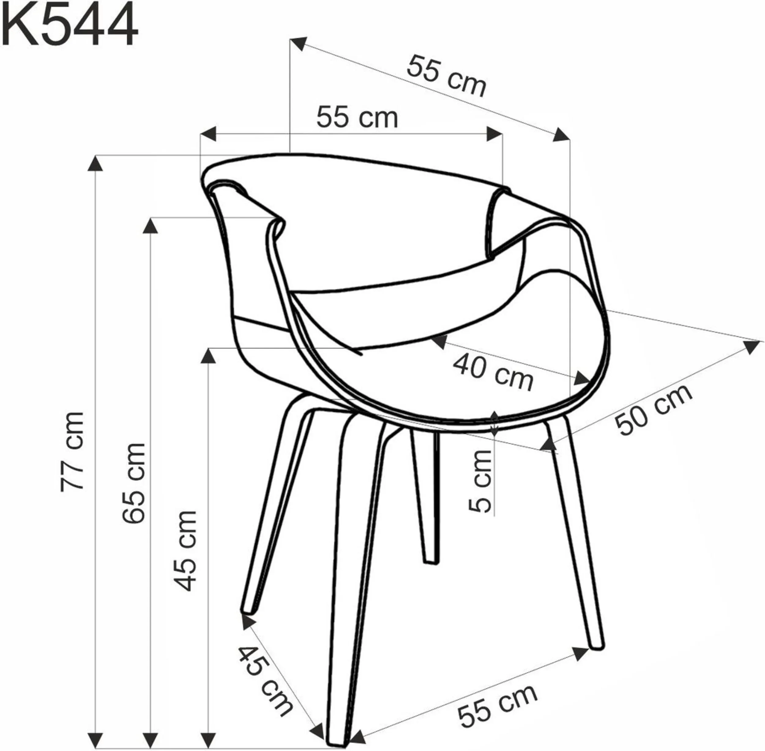 Halmar stul kukhonnyy k544 2 v ch k 544 kr popielaty 22