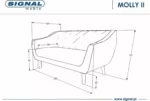 Signal divan molly 2 velvet bluvel molly2v40cbe 1