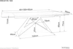 Signal stol obedennyy raskladnoy westin ceramic 160 westinbrc160 5