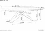 Signal stol obedennyy raskladnoy westin ceramic 160 westinccc160 11