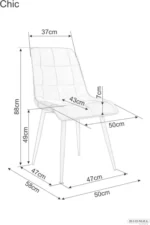 Signal stul kukhonnyy chic velvet bluvel nozhki zolotyye chicvzlbe 1