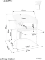 Signal stul kukhonnyy crown velvet bluvel crownvzlbe 2