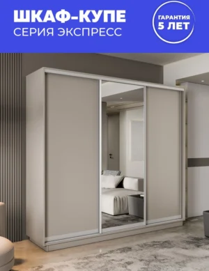 E1shkaf kupe e1 ekspress 3 h dvernyj dsp zerkalo kashemir1 0
