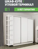 E1shkaf kupe e1 ekspress ut 3 h dvernyj dsp belyj sneg1 1