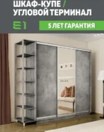 E1shkaf kupe e1 ekspress ut 3 h dvernyj dsp zerkalo beton1 4