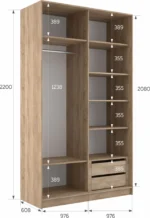 E1shkaf kupe e1 esta 2 h dvernyj 8 zerkal sonoma1 5