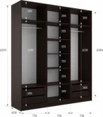 E1shkaf kupe e1 esta 3 h dvernyj kombi 6 dsp 6 stekol fis 29527f1 4