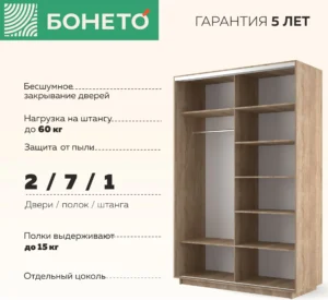 E1shkaf kupe e1 loyal 2 h dvernyj dsp zerkalo sonoma1 0