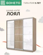 E1shkaf kupe e1 loyal 3 h dvernyj steklo beloe dsp sonoma1 2