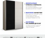 E1shkaf kupe e1 prajm 2 h dvernyj dsp steklo chernoe dovo 307f4f1 0