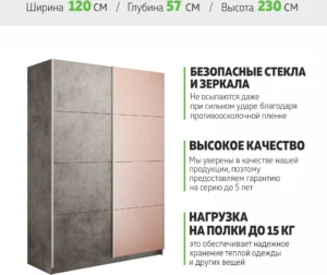 E1shkaf kupe e1 prajm 2 h dvernyj dsp steklo pudra okutan 0018841 0