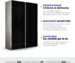 E1shkaf kupe e1 prajm 2 h dvernyj steklo chernoe dovodchi 2d47311 5