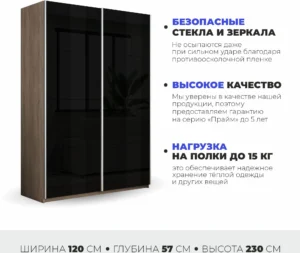 E1shkaf kupe e1 prajm 2 h dvernyj steklo chernoe dovodchi 9cc2f91 0