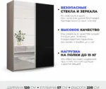 E1shkaf kupe e1 prajm 2 h dvernyj zerkalo steklo chernoe 1044d71 4