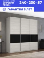 E1shkaf kupe e1 prajm 3 h dvernyj dsp steklo chernoe dovo e5064f1 6