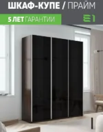 E1shkaf kupe e1 prajm 3 h dvernyj steklo chernoe dovodchi b5f6741 2