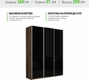 E1shkaf kupe e1 prajm 3 h dvernyj steklo chernoe dovodchi b6ef491 0