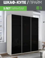 E1shkaf kupe e1 prajm 3 h dvernyj steklo chernoe dovodchi cd72171 3
