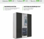 E1shkaf kupe e1 prajm 3 h dvernyj steklo chernoe zerkalo b5c9a31 3