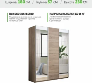 E1shkaf kupe e1 prajm 3 h dvernyj zerkalo dsp zerkalo oku 3d21ce1 0