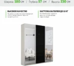 E1shkaf kupe e1 prajm 3 h dvernyj zerkalo steklo chernoe 4678631 4
