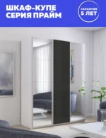 E1shkaf kupe e1 prajm 3 h dvernyj zerkalo steklo chernoe d967021 4