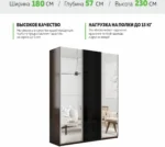 E1shkaf kupe e1 prajm 3 h dvernyj zerkalo steklo chernoe e871cf1 4